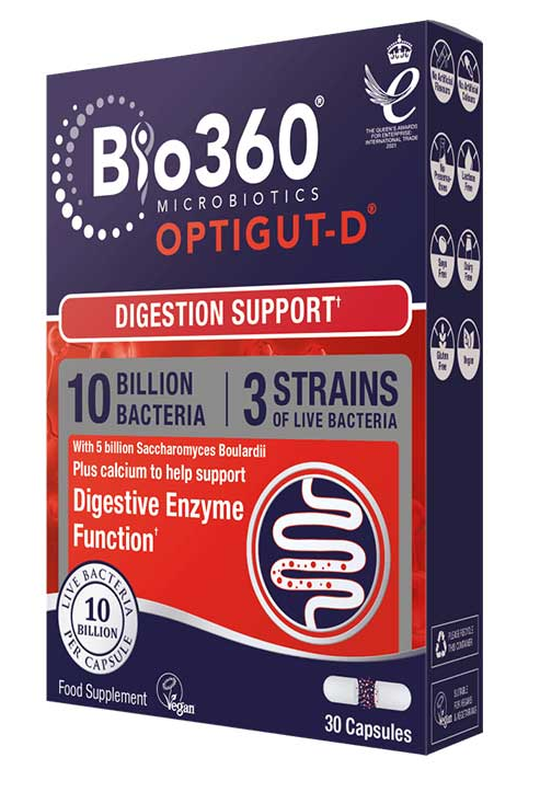 BIO 360 OPTIGUT D DIGESTION SUPPORT X30 CAPSULES