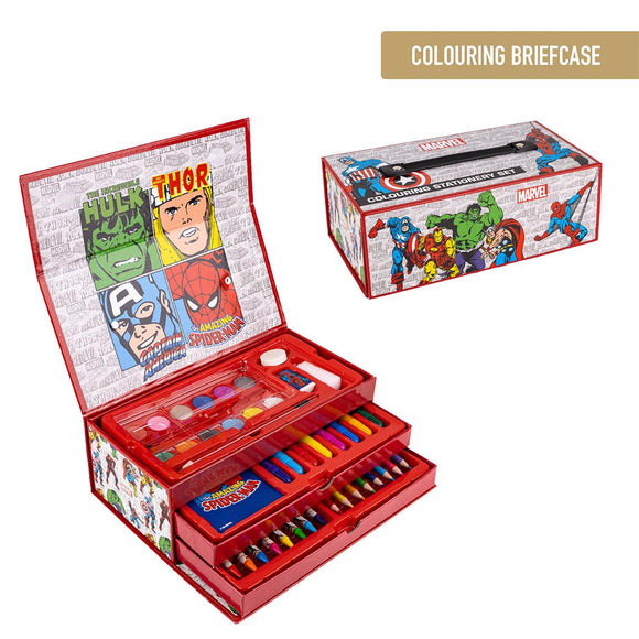 CERDA 0825 MARVEL COLOURING STATIONERY SET IN 3D BOX