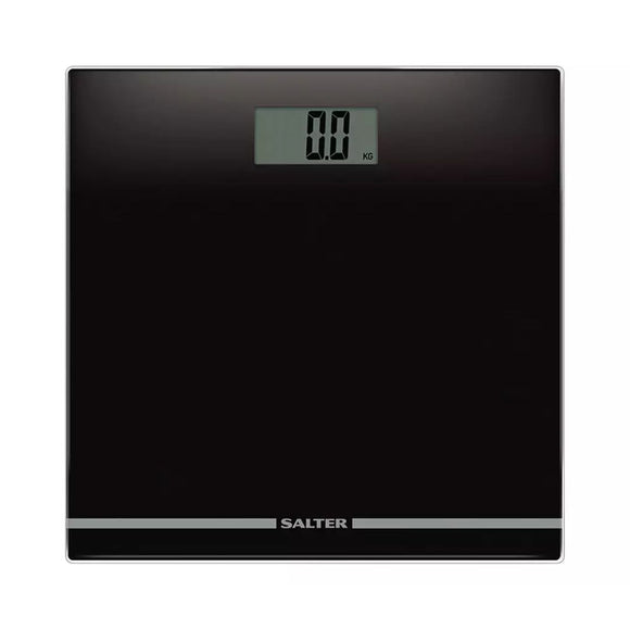 SALTER COMPACT BLACK LARGE DISPLAY GLASS ELECTRONIC SCALE