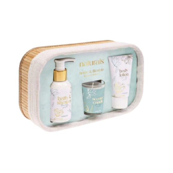 CASUELLE SOURCE BALANCE 83.0394.00 NATURALS GIFT SET WITH SCENTED CANDLE