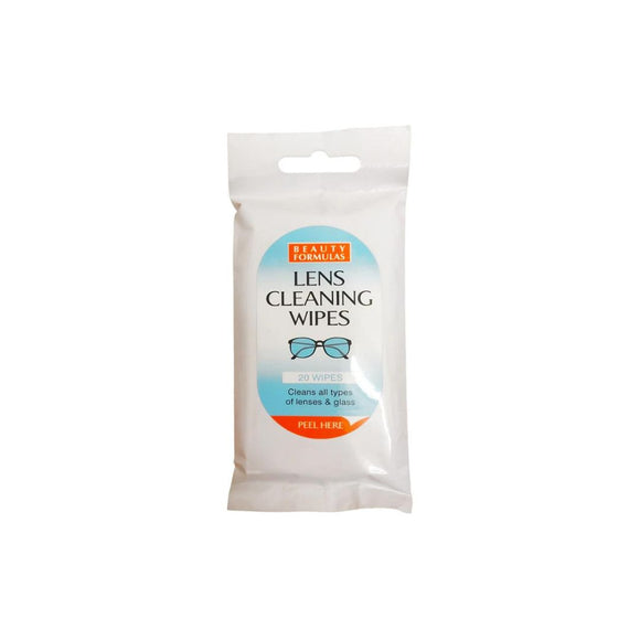 BEAUTY FORMULAS LENS CLEANING WIPES X20