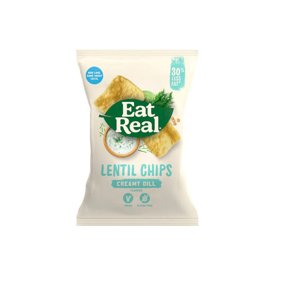 EAT REAL CHIPS LENTIL CREAMY DILL 1+1