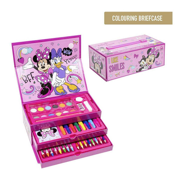 CERDA 0828 MINNIE MOUSE COLOURING STATIONERY SET IN 3D BOX