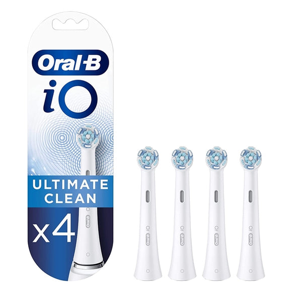 ORAL B POWER BRUSH HEAD IO ULTIMATE CLEAN WHITE X 4
