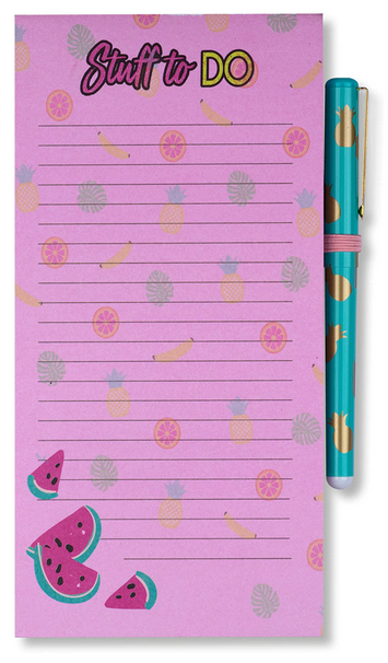 TRI-COASTAL FRUIT MAGNETIC SHOPPING LIST PAD WITH PEN