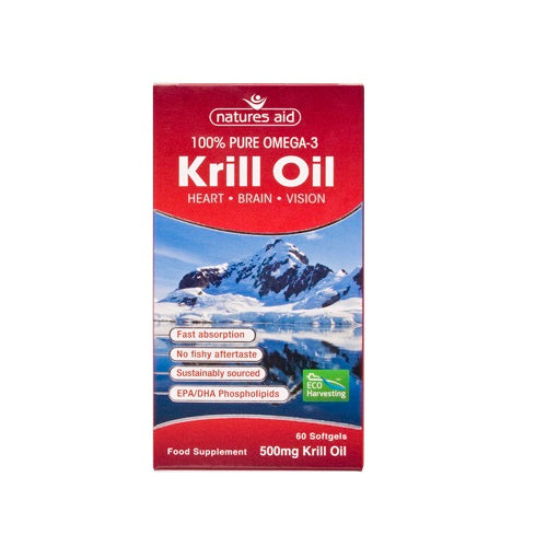 NATURES AID ANTARTIC KRILL OIL 500MG X 60 SOFT GELS