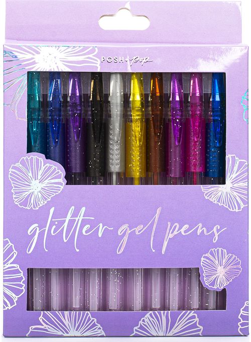 TRI-COASTAL 30844T-31938 LILAC GLITTER GEL PENS X 12