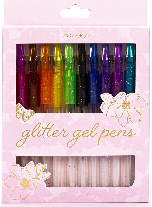 TRI-COASTAL 30844T-31942 PINK GLITTER GEL PENS X 12