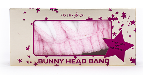 POSH POP F90662-31440 BUNNY REUSABLE &WASHABLE HEAD BAND