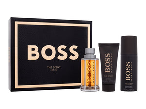 BOSS THE SCENT EAU DE TOILET EDT 100 ML + SHOWER GEL 100 ML + DEODORANT SPRAY 100 ML