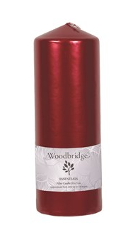 WOODBRIDGE PILLAR CANDLE RED 20X7CM  WE003RD