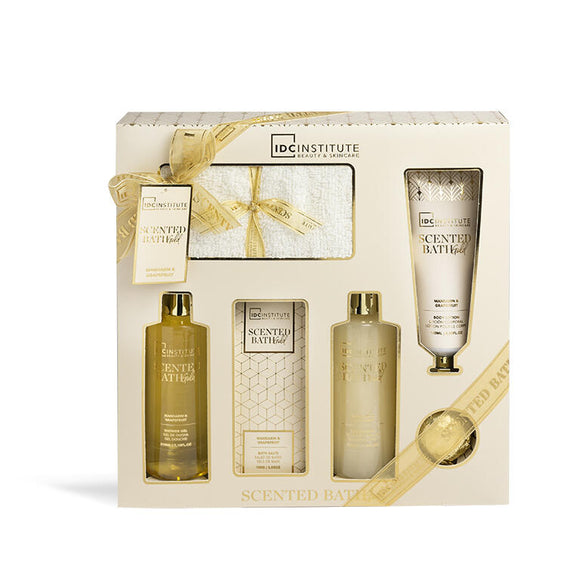 IDC INSTITUTE 12125 SCENTED BATH GOLD GIFT PACK X 6 PCS