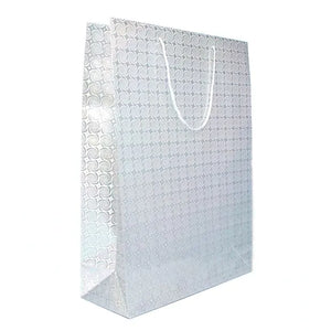 MOLLY & ROSE 1299 SILVE HOLOGRAPHIC GIFT BAG EXTRA LARGE