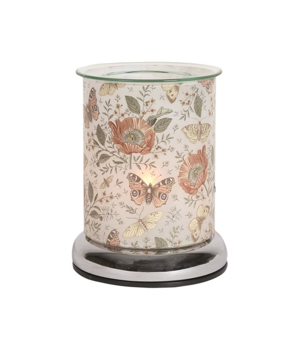 AROMA ACCESSORIES AR1950 FLORAL & BUTTERFLY WAX MELTER BURNER