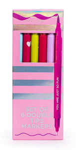 POSH + POP 30890T-31258 YOU ARE JUST SO FUN DOUBLE TIPS MARKERS X 6 PACK