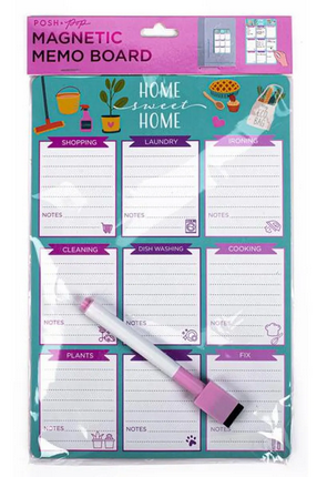 POSH + POP 30894T-31258 HOME SWEET HOME MAGNETIC MEMO BOARD