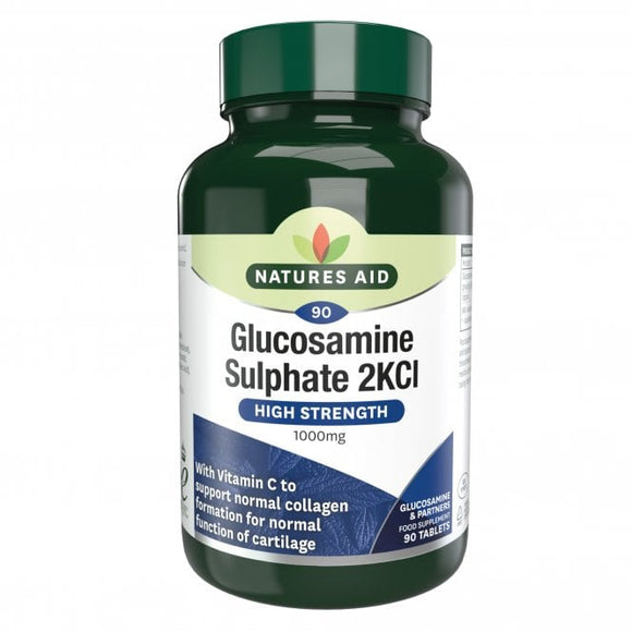 NATURES AID GLUCOSAMINE SULPHATE 2KCI 1000MG 90 TABS