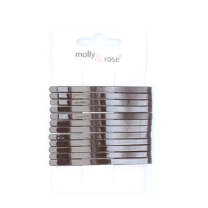MOLLY & ROSE 7772 CURVED BROWN HAIRSLIDES