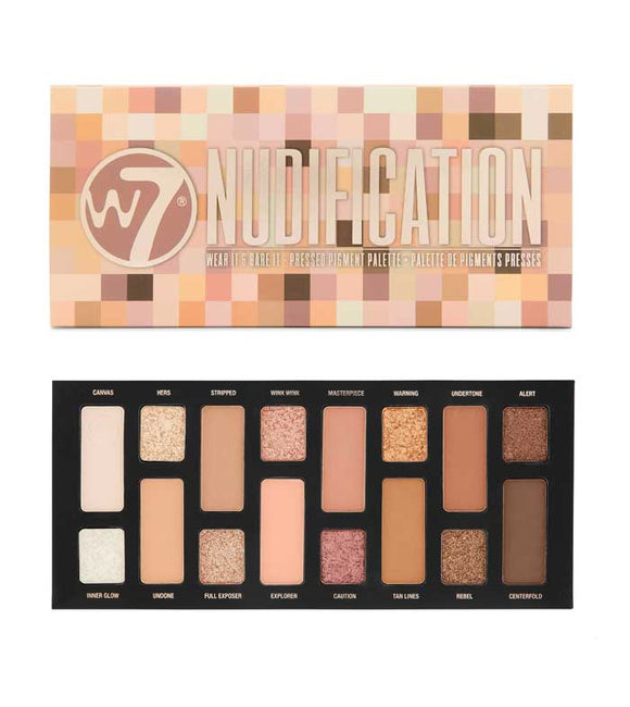 W7 NUDIFICATION PRESSED PIGMENT EYE SHADOW PALETTE