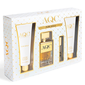 AQUARIUS 44023 PURE GOLD WOEMN PERFUME GIFT SET 4PCS