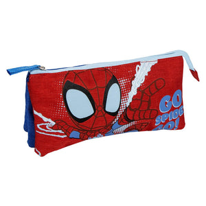 CERDA 1128 SPIDEY PENCIL CASE 3 COMPARTMENTS