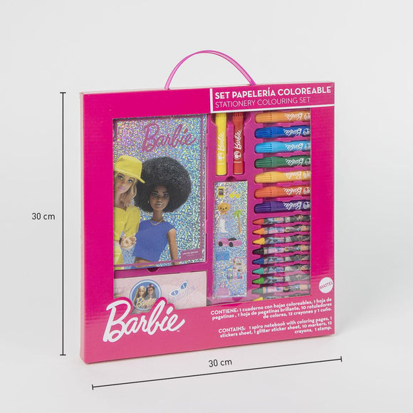 CERDA 1234 COLOURING STATIONERY SET DISPLAY BARBIE