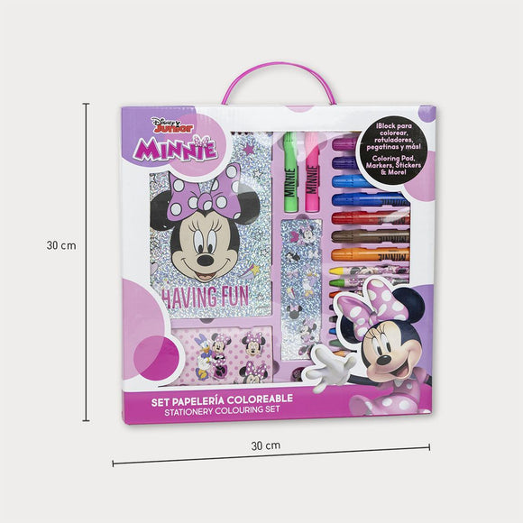 CERDA 1235 COLOURING STATIONERY SET DISPLAY MINNIE