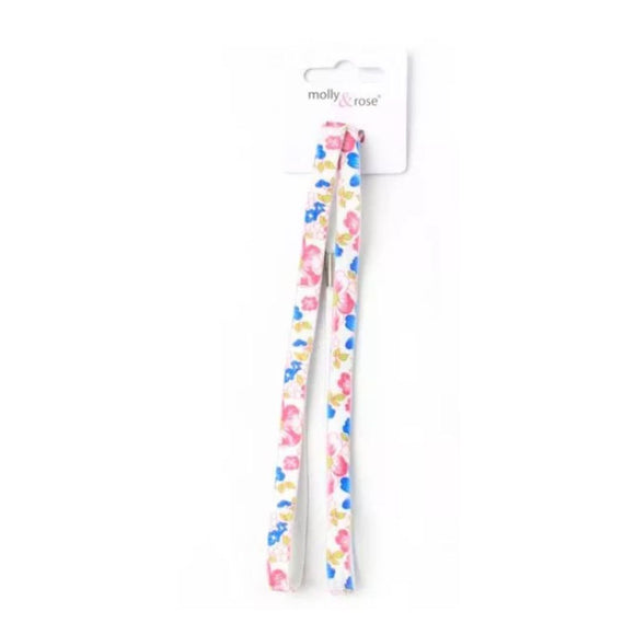 MOLLY & ROSE 8387 FLORAL PRINT ELASTIC BANDS X 2 PACK