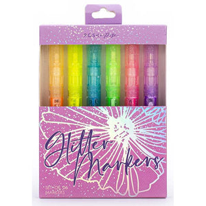 TRI-COASTAL 30867T-31940 GLITTER MARKERS PASTEL X 6 PACK