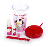 SIMPLE PLEASURES F52539-31033 INSULATED CUP GIFT SET PENGUIN MERRY&BRIGHT