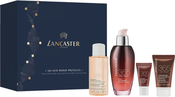 LANCASTER REFRESHING CLEANSER 30 ML+YOUTH RENEWAL SERUM 50 ML+EYE SERUM 3ML+DAY CREAM SPF15 15ML