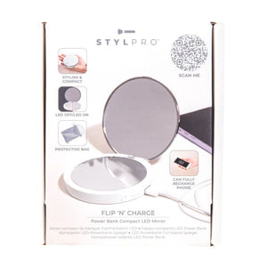 STYLPRO MI06A FLIP & CHARGE PETITE LED TRAVEL MIRROR