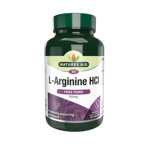 NATURES AID L-ARGININE HCI 750MG X90 TABLETS