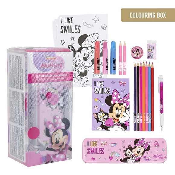 CERDA 0838 COLOURING STATIONERY SET MINNIE WITH CASE