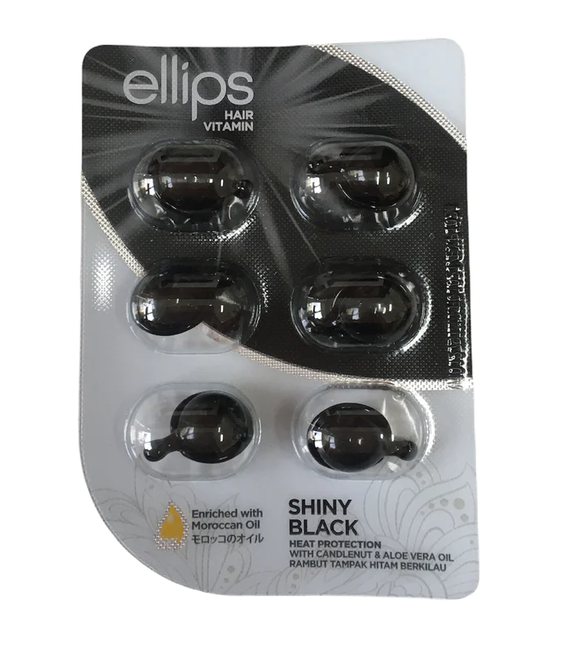 ELLIPS HAIR VITAMIN SILKY BLACK X 6 CAPSULES