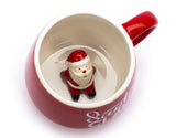 TRI-COASTAL M10896-31407 CERMAIC MUG WITH FIGURINE SANTA