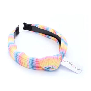 MOLLY & ROSE 8514 PASTEL RAINBOW KNOTTED ALICE BAND
