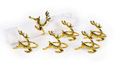 TRI-COASTAL M50207-31410 REINDEER NAPKIN RINGS 6PCS