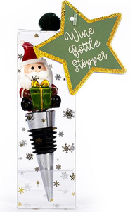 TRI-COASTAL M50209-31411 WINE BOTTLE STOPPER SANTA