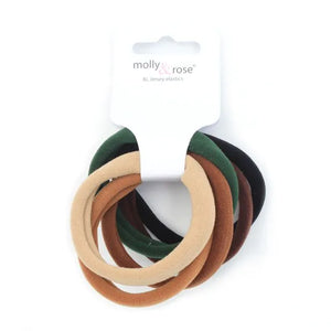 MOLLY & ROSE 7678 NATURAL JERSEY ELASTICS X 6 PACK