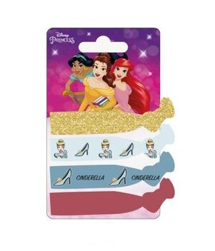 CERDA 2095 HAIR ELASTICS X 4 PIECES CINDERELLA