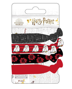 CERDA 2108 HAIR ELASTICS X 4 PIECES HARRY POTTER RED