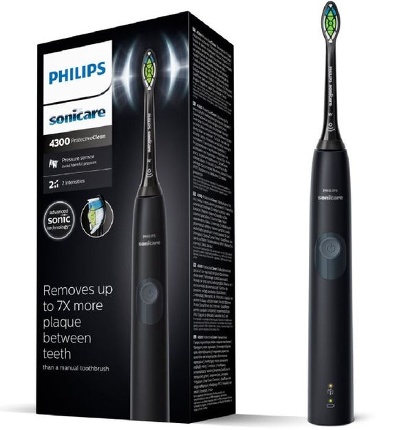 PHILIPD SONICARE 4300 PROTECTIVE CLEAN ELECTRIC TOOTHBRUSH BLACK