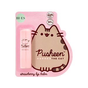 URODA 4493 PUSHEEN THE CAT STRAWBERRY LIP BALM