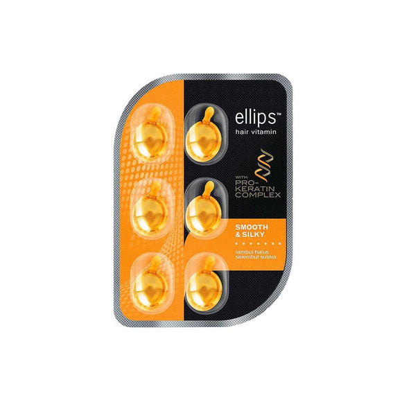 ELLIPS HAIR VITAMIN SMOOTH & SILKY YELLOW X 6 CAPSULES