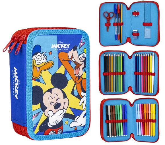 CERDA 0544 MICKEY MOUSE PENCIL CASE FILLED