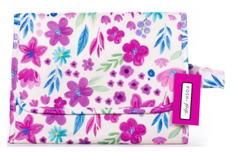 POSH + POP CO50018N-B190Y PINK FLOWERS HANGING COSMETIC POUCH