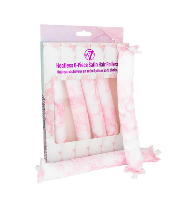 W7 HEATLESS SATIN HAIR ROLLERS X 6 PIECES