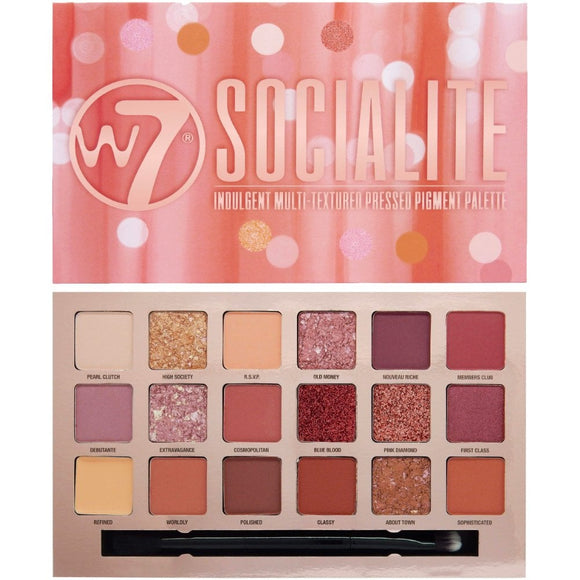 W7 SOCIALITE PRESSED PIGMENT PALETTE