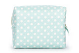 TRI-COASTAL CO5118N-C118P LIFE IS SWEET GREEN POLKA DOTS COSMETIC POUCH LARGE